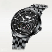 Elegant Skeleton Automatic Men's Watch with Luminous Sapphire Barry Polo