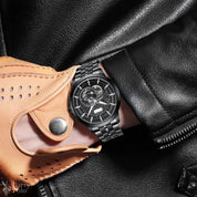 Elegant Skeleton Automatic Men's Watch with Luminous Sapphire Barry Polo