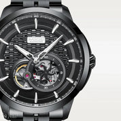 Elegant Skeleton Automatic Men's Watch with Luminous Sapphire Barry Polo