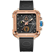 ONOLA Men's Luxury Sport Quartz Watch - Multifunctional, Waterproof, Luminous, Rubber Strap Barry Polo