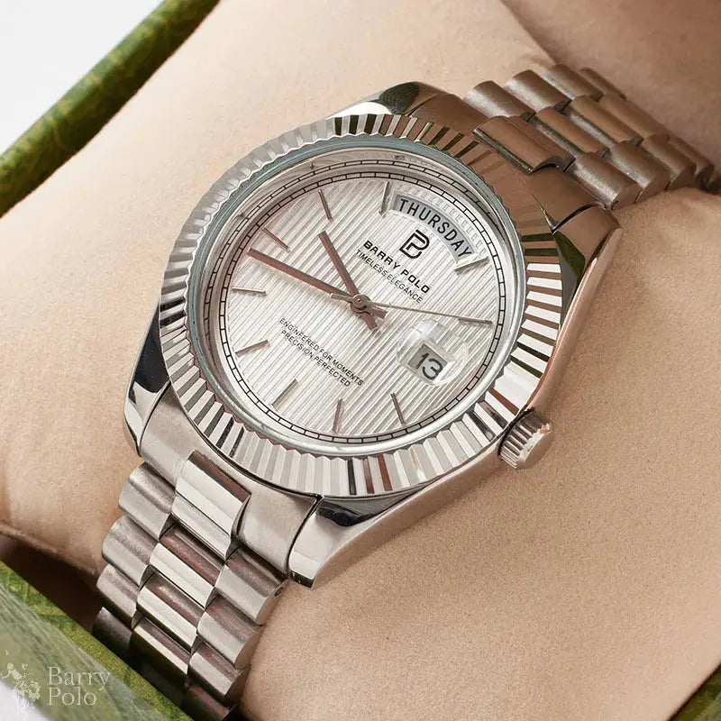 Date, Shock Resistant, Stainless Steel Barry Polo