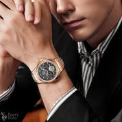 Mark Fairwhale FW-6740 Men's Automatic Luxury Sport Watch - Luminous Skeleton Dial, Stainless Steel Barry Polo