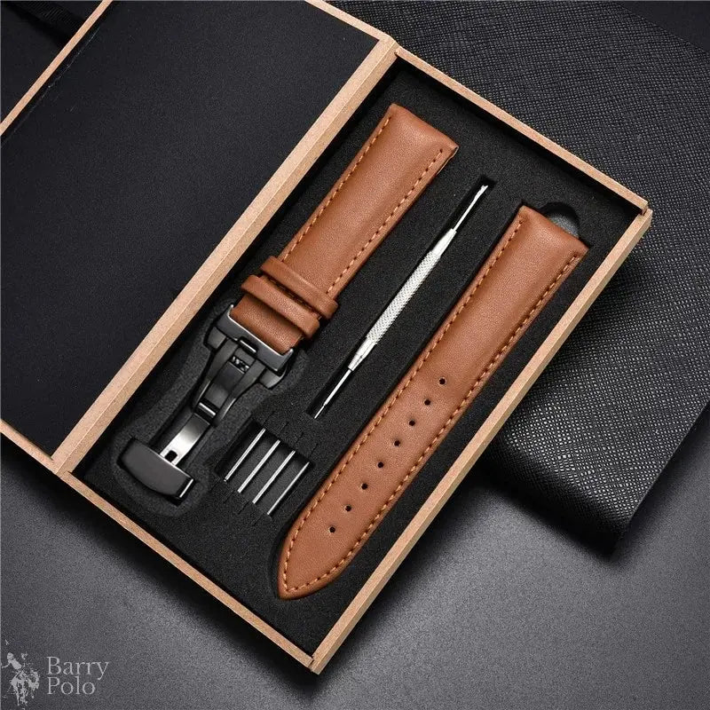 Barry Polo Genuine Leather Watchband 18-24mm - Elevate Your Style with Luxury Barry Polo