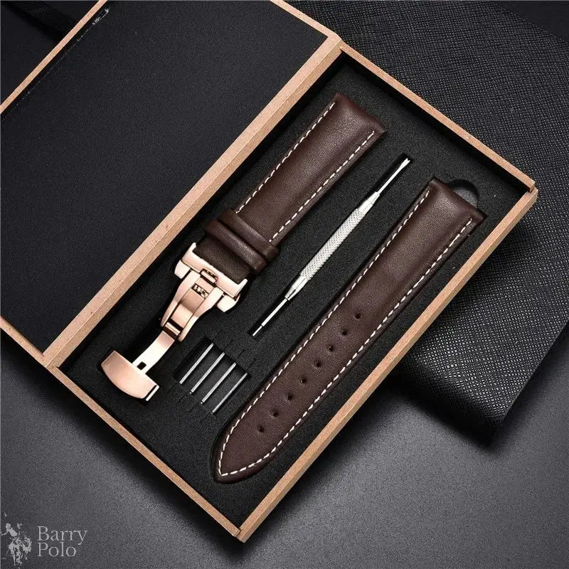 Barry Polo Genuine Leather Watchband 18-24mm - Elevate Your Style with Luxury Barry Polo