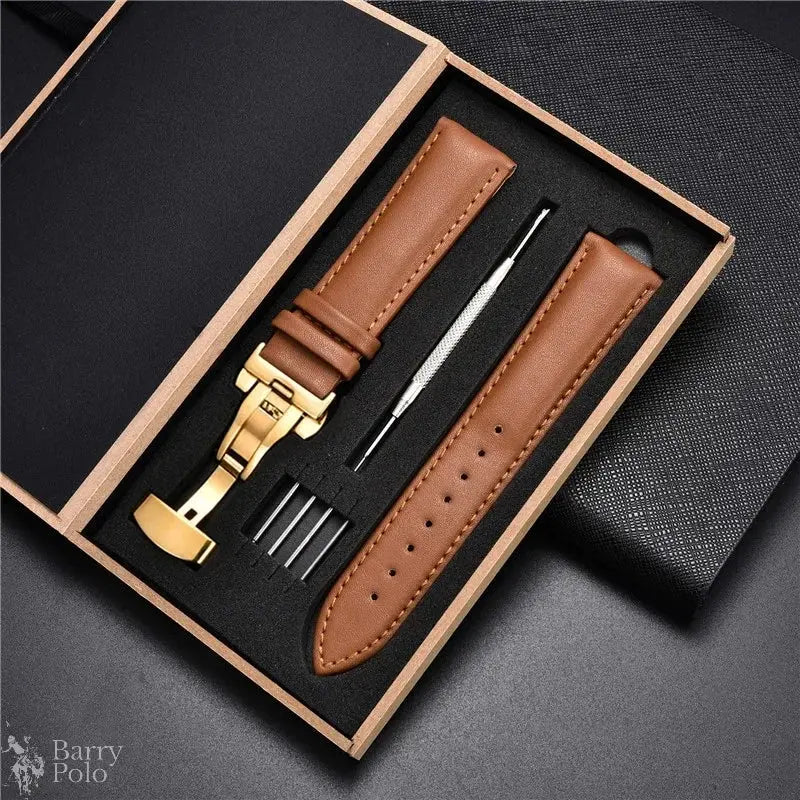 Barry Polo Genuine Leather Watchband 18-24mm - Elevate Your Style with Luxury Barry Polo
