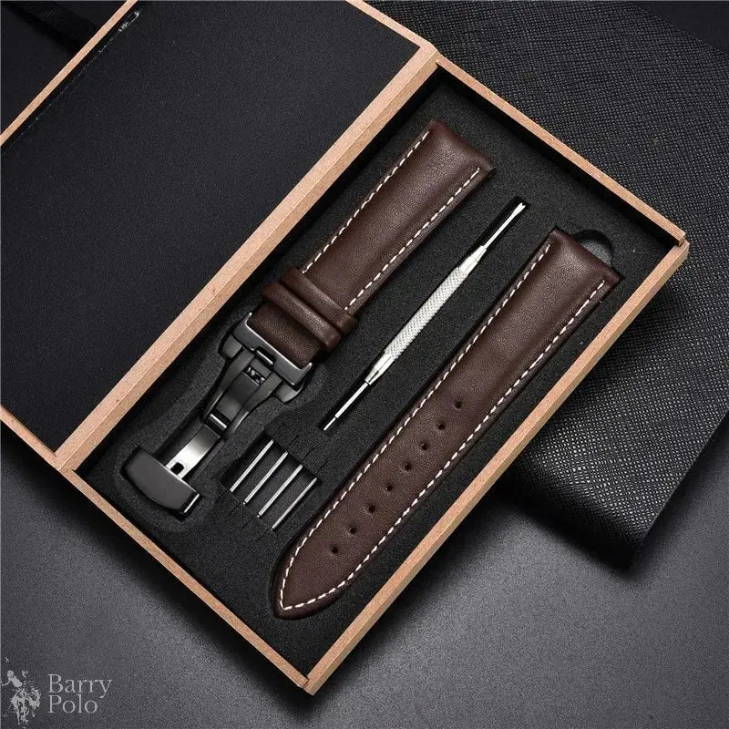Barry Polo Genuine Leather Watchband 18-24mm - Elevate Your Style with Luxury Barry Polo