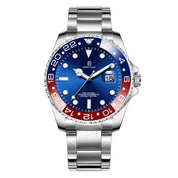 BARRY POLO Unique Design Sport Date Watch for Men Luxury Rotatable Bezel Crystal Stainless Steel Quartz Wristwatches