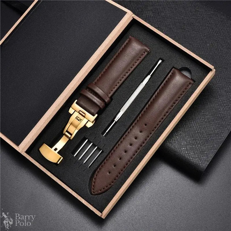 Barry Polo Genuine Leather Watchband 18-24mm - Elevate Your Style with Luxury Barry Polo
