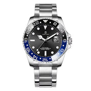 BARRY POLO Unique Design Sport Date Watch for Men Luxury Rotatable Bezel Crystal Stainless Steel Quartz Wristwatches