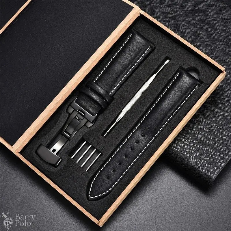 Barry Polo Genuine Leather Watchband 18-24mm - Elevate Your Style with Luxury Barry Polo