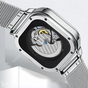 Mark Fairwhale 6500 Men Automatic Watch Square Luxury Watches Waterproof Luminous Skeleton Fashion Mechanical Wristwatch