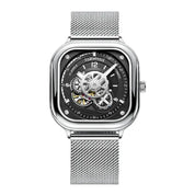 Mark Fairwhale 6500 Men Automatic Watch Square Luxury Watches Waterproof Luminous Skeleton Fashion Mechanical Wristwatch