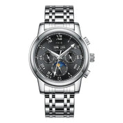 Mark Fairwhale Automatic Movement Watch Luxury Chronograph Moon Phase Calendar Waterproof Mechanical Watches for Men