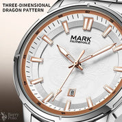 Mark Fairwhale Brand 5038 Mens Watches Stainless Steel Strap Casual Quartz Sports Wristwatch Luxury Waterproof Watches for Men