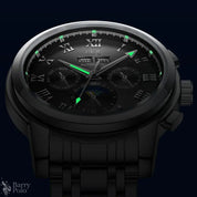 Mark Fairwhale Automatic Movement Watch Luxury Chronograph Moon Phase Calendar Waterproof Mechanical Watches for Men
