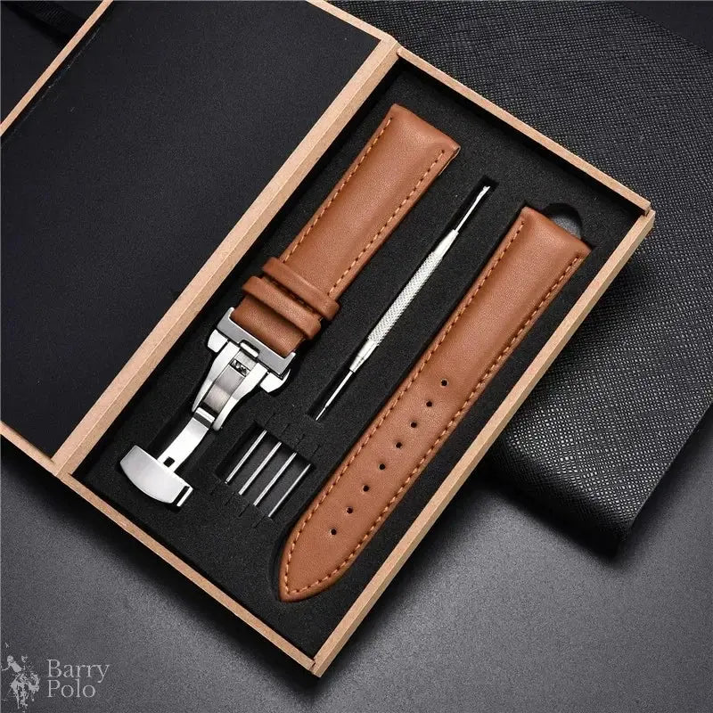 Barry Polo Genuine Leather Watchband 18-24mm - Elevate Your Style with Luxury Barry Polo