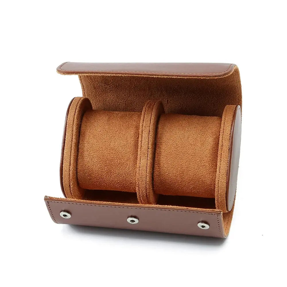 3-Slot Watch Roll Travel Case Portable Vintage Leather Watch Display Case Storage Box Watch Organizers Men Christmas Gift