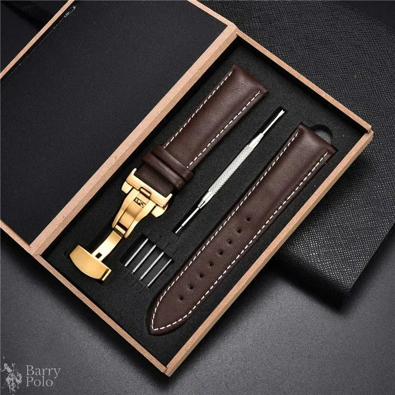 Barry Polo Genuine Leather Watchband 18-24mm - Elevate Your Style with Luxury Barry Polo