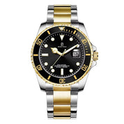 BARRY POLO Unique Design Sport Date Watch for Men Luxury Rotatable Bezel Crystal Stainless Steel Quartz Wristwatches