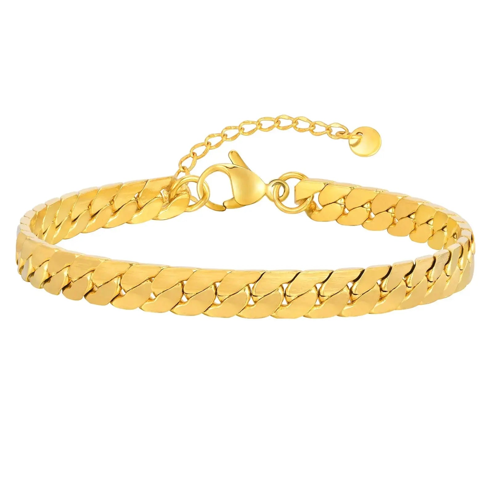 Gothic Black Cuban Chain Bracelet - Stainless Steel Miami Curb Links Barry Polo