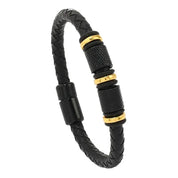 Barry Polo New Men’s Leather Romance Attract Magnetic Bracelet - Punk Gift Barry Polo