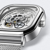 Mark Fairwhale 6500 Men Automatic Watch Square Luxury Watches Waterproof Luminous Skeleton Fashion Mechanical Wristwatch