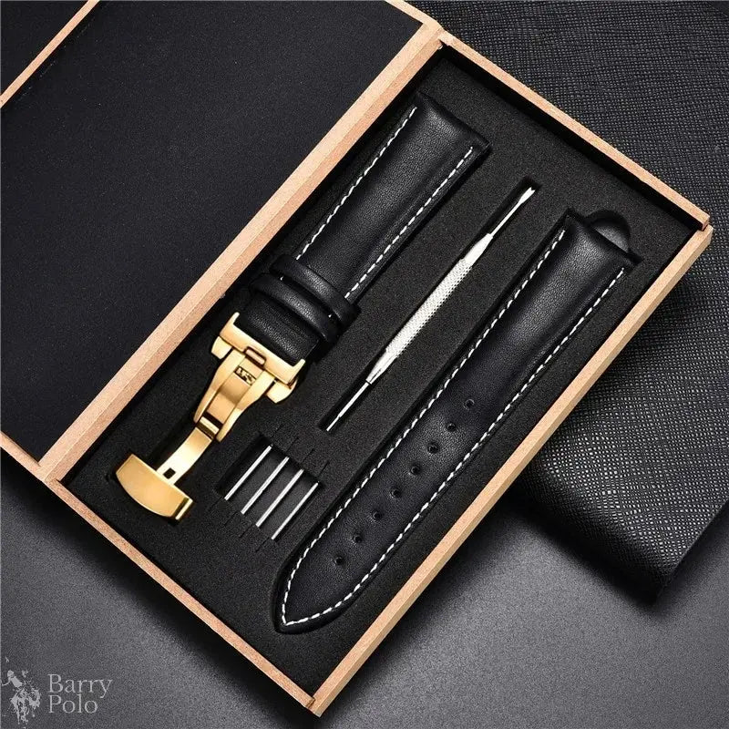 Barry Polo Genuine Leather Watchband 18-24mm - Elevate Your Style with Luxury Barry Polo