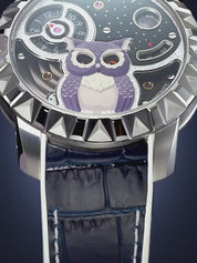Relógio masculino automático de luxo Lucky Harvey Owl - Cristal de safira, luminoso, à prova d'água até 5 ATM, design exclusivo